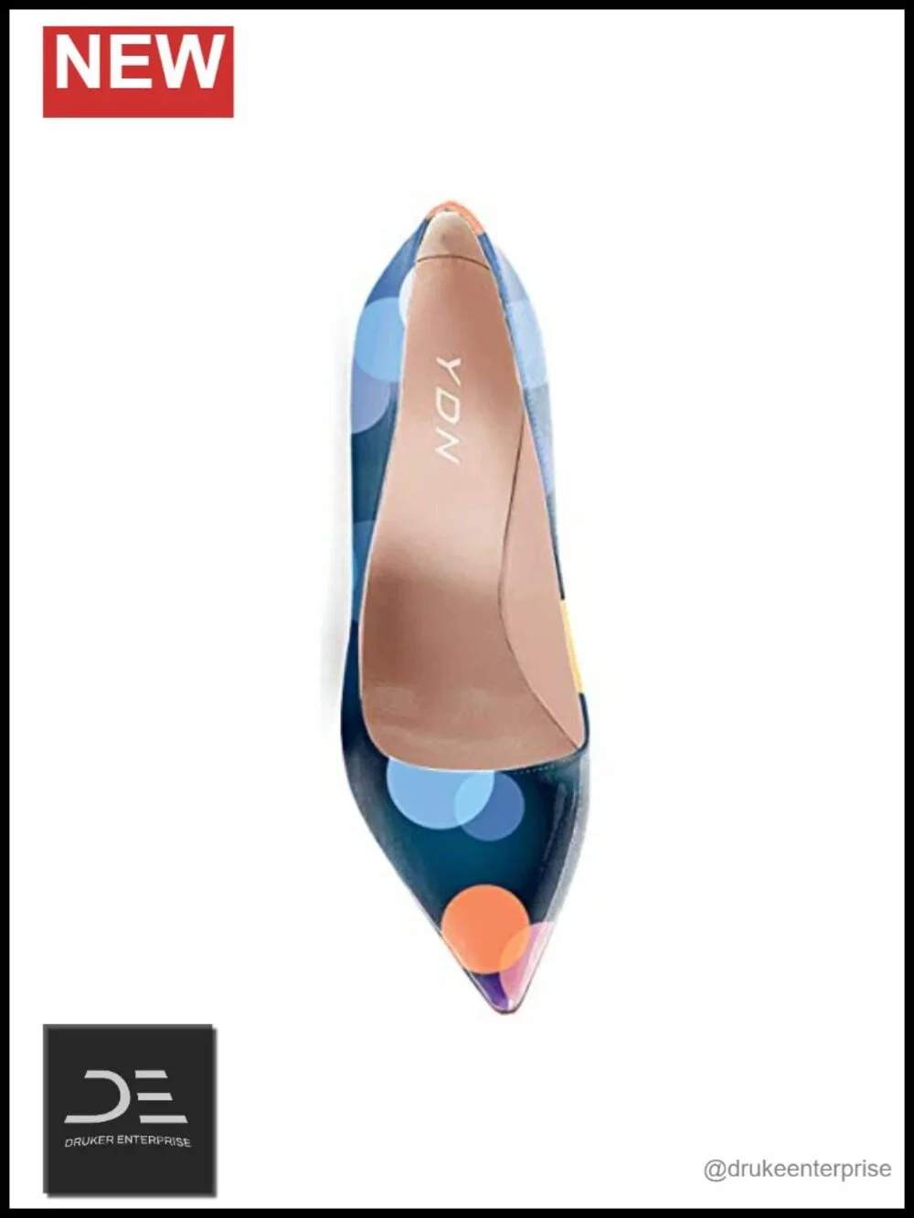 YDN Women's Pointed Toe Mid Heel Pumps Slip on Stiletto Dress Shoes Party